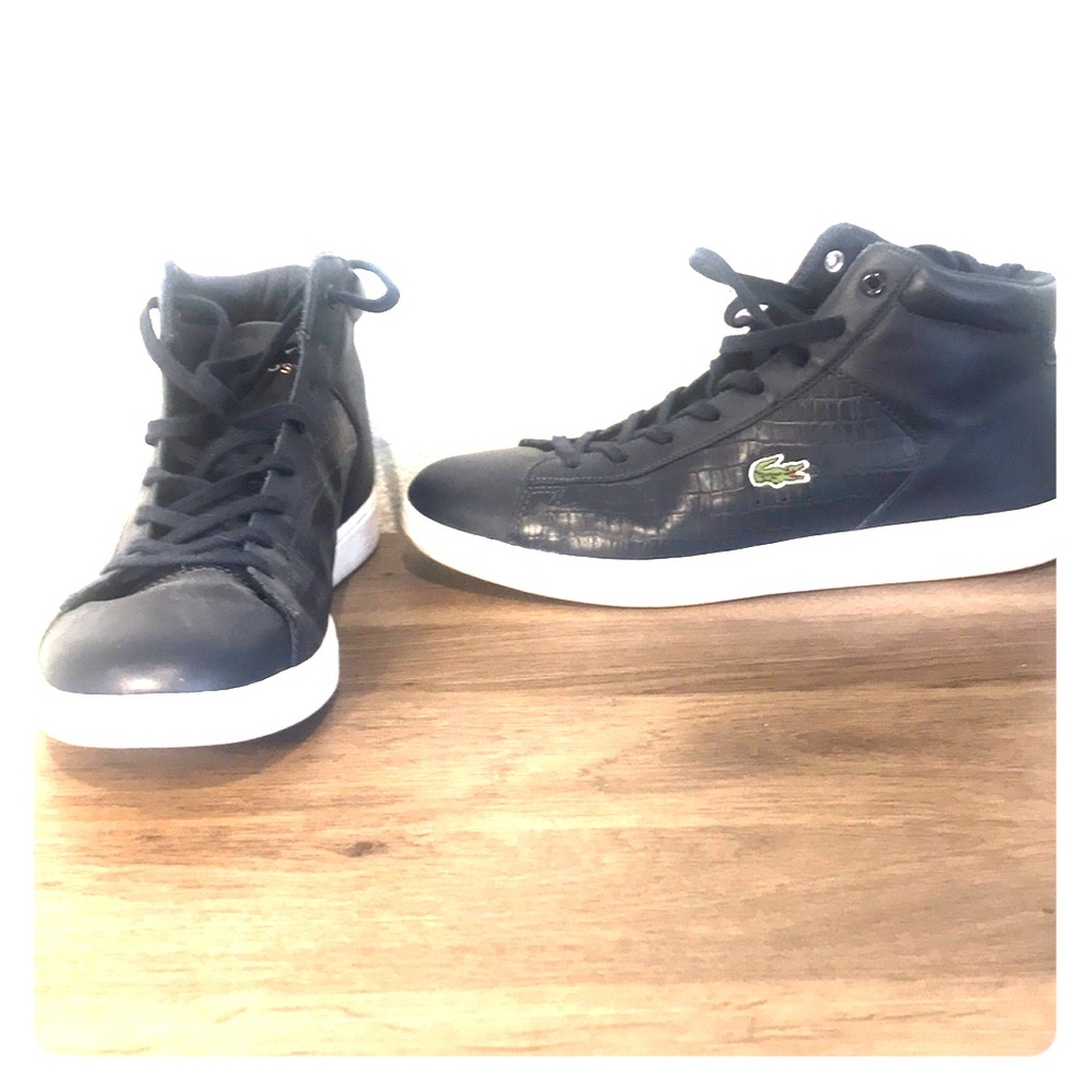 Navy Blue Lacoste High Top Sneakers